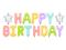 Foliový nápis Happy Birthday, mix barev 0